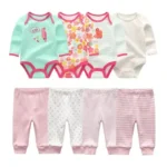 Lot 4 bodys et 4 pantalons pour bébé fille